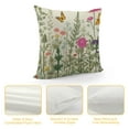 thumbnail image 4 of QZHH Spring Floral Pillow Covers  Wildflower Sage Green Flowers Butterfly Print Decorative Throw Pillow Covers Square Cushion Cover Rustic Decor for Picnic Party Wedding Living Room, 4 of 5