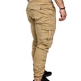 thumbnail image 4 of Pantalones joggers Greeniant para hombre con bolsillo en la cintura ajustables elásticos informales playa Caqui 3XL, 4 of 6