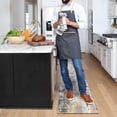 thumbnail image 5 of Modern Abstract Kitchen Mat Set of 2,Modern Farmhouse Kitchen Rugs and Mats Non Skid Washable,Grey Runner Rugs with Rubber Backing for Kitchen Decor and Accessories (17"x47"+17"x30"), 5 of 6