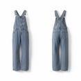 thumbnail image 5 of QATAINLAV Men's Denim Bib Overalls Solid Color Casual Wide Leg Jean Onesie Pants Adjustable Straps Workwear with Pockets, Light Blue, S, 5 of 7