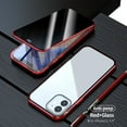 thumbnail image 3 of PENGXIANG 1 PC Anti-Peeping Full Body Case Clear Tempered Glass Metal Bumper Protection Privacy Cover For  12/ 12 Max/ 12 Pro/ 12 Pro Max, 3 of 4