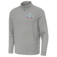 thumbnail image 2 of Men's Antigua  Heather Gray Super Bowl LX Subtle Quarter-Zip Top, 2 of 3