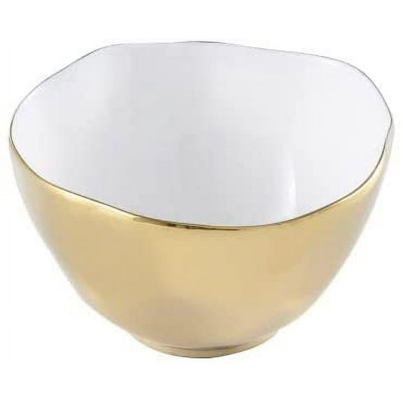 Pampa Bay Moonlight Tarnish Free Porcelain Snack Bowl with gold titanium