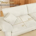 thumbnail image 4 of Muumblus 80.5" Corduroy Loveseat Sofa, Oversized Upholstered 2-Seater Plush Cloud Couch for Living Room/Apt, White, 4 of 10