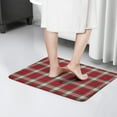 thumbnail image 4 of Red and Green Christmas Plaid Flannel Non Slip Door Rugs,Washable Door Mats Indoor,Decorative Door Mats,Dirt-Resistant and Absorbent Doormat for Entrance,Bedroom,Kitchen,Bathroom,31.5"x17", 4 of 4