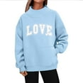 thumbnail image 5 of Turilly Women's Winter Printed High Neck Long Sleeved Hoodless Sweatshirts Without Hat Pocket Hoodie, 5 of 5