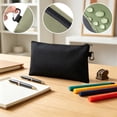 thumbnail image 2 of Zippered Pouch,Waterproof Multi-purpose Easy Clean Storage Bag with Clip for Office Meeting Travel, 2 of 6