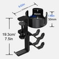thumbnail image 6 of 3-in-1 Headphone Hanger Game Controller Stand with Cup Holder Strong Load-bearing Easy to Install Desktop Organizer Game Controller Holder, 6 of 8
