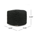 thumbnail image 5 of Woven Paths Grewell Wool Tufted Cube Pouf, Charcoal, 5 of 6
