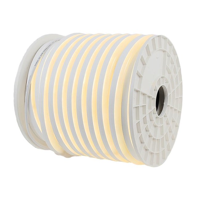 Novelty Lights LED Neon Flex Rope Light Spool, Warm White, 150', Custom Cuttable, 5/8" Diameter, 120 Volt