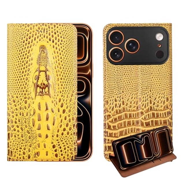 Case For IPhone 17 Pro Max/17 Pro/17 Air/17, Genuine Leather Shell With Card Insertion Anti-Fall Holder Cover