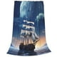 thumbnail image 2 of Balery Moonlit Night Sea Sailboat Manta de Felpa Suave y Acogedora – Cobija de Franela Aterciopelada para Cama, Lavable y Cálida para Sofá, Mascotas, Transpirable-60"x50", 2 of 7