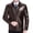 a02Brown, variant on LODIENY Mens Faux Leather Motorcycle Jackets Stand Collar Full Zip Snap Button Cuff Bomber Jacket Outerwear with Pockets Black M