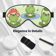 thumbnail image 4 of Salouo Frog Amanita Mushroom Pattern Sleep Mask,Sleep Eye Mask & Blindfold Eye Sleep Shade Cover with Elastic Strap Soft Eye Cover Eyeshade for Night Sleeping Travel & Nap, 4 of 7