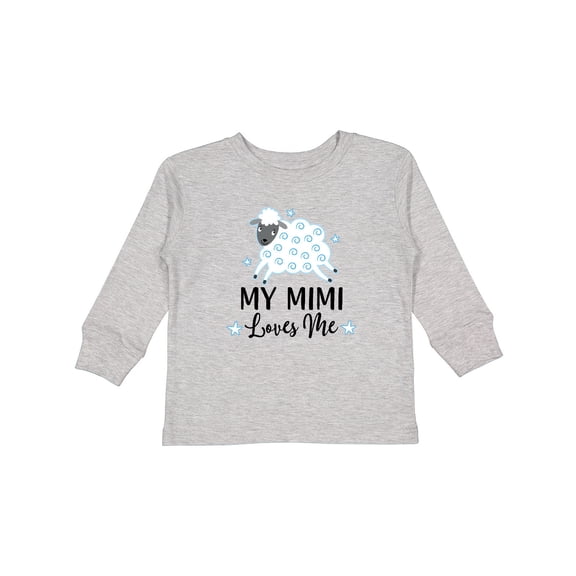Inktastic My Mimi Loves Me Baby Lamb Boys or Girls Long Sleeve Toddler T-Shirt