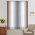 thumbnail image 3 of Brown Grey Sheer Curtains 45 Inches Long, Gray Farmhouse Modern Rustic Light Filering Curtains, Breathable Simi Curtain Privacy Drapes for Kitchen Bathroom Lightweight Small Window Treatment, 3 of 9