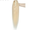 thumbnail image 3 of SEGO Jaw/Claw Clip in Hair Extensions Human Hair Clip in Ponytail Hair Extensions 100% Real Remy Hair Long Straight Thick Hair For Women, 3 of 7