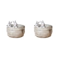 thumbnail image 3 of Yuarrent Macetas de jardín innovadoras de resina, macetas resistentes a la intemperie con forma de animal, macetas de dibujos animados, conejo Conejo 2piezas, 3 of 6