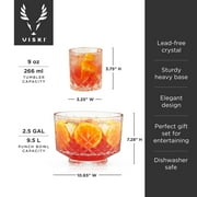 Viski Admiral Punch Bowl with Tumblers for Party, Wedding Gifts 9 Piece Set