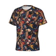 thumbnail image 3 of Rocae Vintage Floral for Men's Moisture-Wicking Crew Tee - T-Shirt for Sports, Outdoor Activities, and Casual WearSmall, 3 of 9