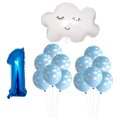 thumbnail image 4 of 12 Pcs Latex Balloons Baby Birthday Party Balloons Cloud Printed Balloons, 4 of 8