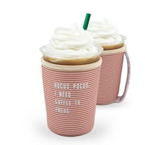 GoCuff Reusable Iced Coffee Insulator Sleeve Neoprene Holder - Hocus Pocus - Small