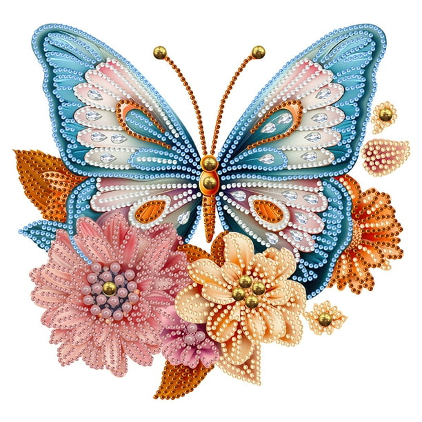 Diamante pintura 5D DIY parcial especial en forma de taladro jardín mariposa hogar arte