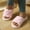 Pink, variant on Womens Slide Slippers, Open Toe Warm Indoor Non Slip Fuzzy Slippers Home Shoes Wine Size 7.5-8.5