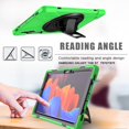 thumbnail image 3 of Dteck Case for Samsung Galaxy S7 11" SM-T870/T875 2020 Released 11-inch,360 Rotatable Kickstand Rubber Heavy Duty Drop Protection Shield Cover Handstrap Palmstrap Hard Shockproof Case,Green, 3 of 7