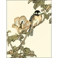 thumbnail image 2 of Vision Studio 20x24 Black Ornate Wood Framed with Double Matting Museum Art Print Titled - Oriental Bird on Branch I, 2 of 4