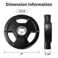 thumbnail image 3 of Rubber Coated Tri-Grip Weight Plate - Cast Iron Core, Stainless Steel Ring, Low Noise, Floor Protection - For Home Gym Strength Training & Fitness, 3 of 8