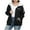 Black, variant on Mevxay Women Winter Zip Up Hoodie Plus Size Fleece Sherpa Lined Sweatshirt Jacket Outdoor Casual Warm Comfy Thermal Outerwear Khaki 4XL