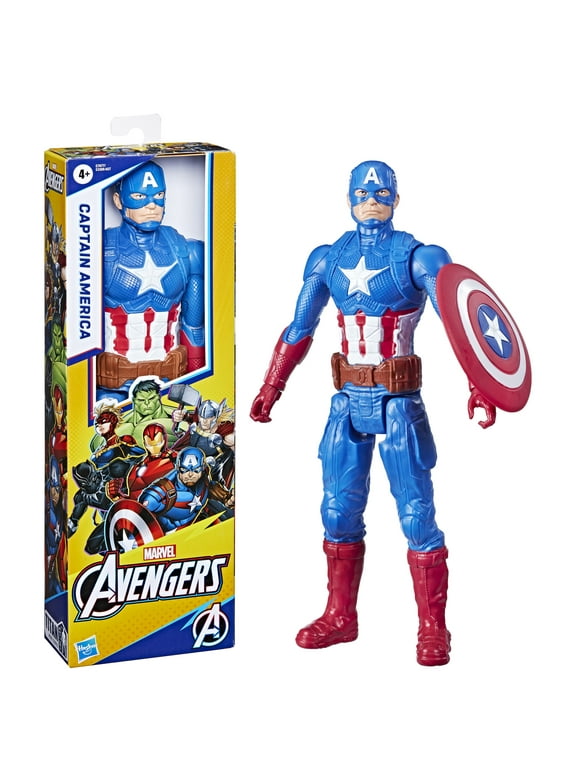 Marvel Avengers Titan Hero Series Captain America, Poseable Action Figure (12)