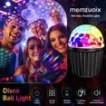 thumbnail image 4 of Portable Mini Disco Ball Light - RGB DJ Strobe Light with Remote Control & USB Cable, Sound-Activated Stage Lights for Parties, Home Dance, Birthday, Karaoke, and Halloween Decoration, 4 of 9