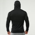 thumbnail image 5 of Men's Athletic Hoodie Workout Pullover Sport Sweatshirt Comfortable Breathable Gym Running Casual Fitness Apparel Men's Oversized Tee Summer Tops Streetwear, 5 of 6