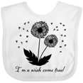 thumbnail image 3 of Inktastic I'm a Wish Come True Dandelion in Black Boys or Girls Baby Bib, 3 of 4