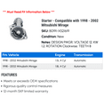 thumbnail image 2 of Starter - Compatible with 1998 - 2002 Mitsubishi Mirage 1999 2000 2001, 2 of 2