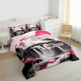 thumbnail image 3 of Homewish Sun Cherry Blossom Queen Comforter Set,Japanese Sakura Bedding Sets,Vintage Ink Painting Bedding Comforter Set For Adult,Super Cozy Room Decor Reversible,3 Pieces, 3 of 8