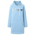 thumbnail image 4 of The Warmy Oversized Hoodie Dress For Women Casual Drawstring Long Sweatshirt With Pocket Fashion Split Hem Long Sleeve Women's plus Size Short Dresses Formal Gowns for Women plus Size plus Size, 4 of 6