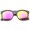 Black / Magenta, variant on sunglassLA Unisex Mod Fashion Oversized Bold Frame Flash Mirror Horn Rimmed Sunglasses (Black / Ice) - 61mm