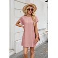 thumbnail image 2 of Yesfashion Womens Summer T-Shirt Dress Casual Short Sleeve Crewneck Loose Flowy Mini Dresses with Pockets, 2 of 9