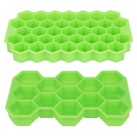 

VKEKIEO Faveolate Shape Ice-Cube Maker Ice Tray Ice-Cube Mold Storage Containers 2Pcs