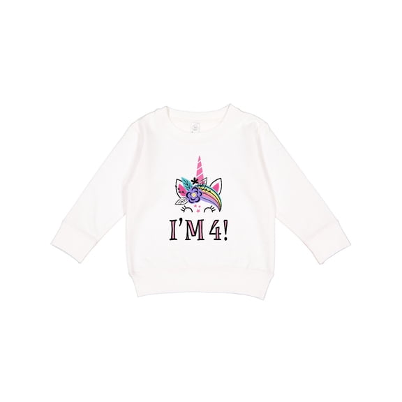 Inktastic 4th Birthday Unicorn Party 4 Year Old Girl Toddler Sweatshirt