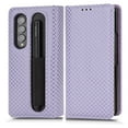 thumbnail image 2 of Luxury PU Leather Wallet For Galaxy Z Fold 3, Folio Premium Leather Phone Case with Kickstand Card Holder Magnetic Flip Shockproof Protective Cover for For Samsung Galaxy Z Fold 3, Purple, 2 of 6