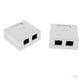 thumbnail image 1 of 8x RJ45 cat six Superficie Montaje En Pared Ethernet De Red Puerto Doble 8P8C, 1 of 9