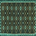 thumbnail image 1 of Ahgly Company Machine Washable Indoor Square Persian Turquoise Blue Traditional Area Rugs, 3' Square, 1 of 4