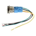thumbnail image 6 of 19Mm Latching Push Button Switch 12V Dc On Off Stainless Steel Led Self-Locking Red, 6 of 9