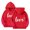 Red, variant on CPNG Girls Hoodies Tops Love Heart Print Long Sleeve Hooded Sweatshirts with Front Pocket Kids Loose Fit Daily Pullover Sweatshirt