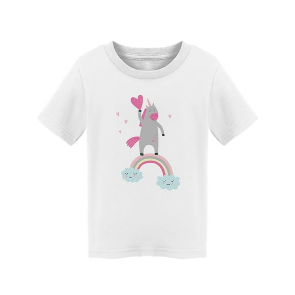 Cute Unicorn Over Rainbow T-Shirt Toddler -Image by Shutterstock,  3 Toddler