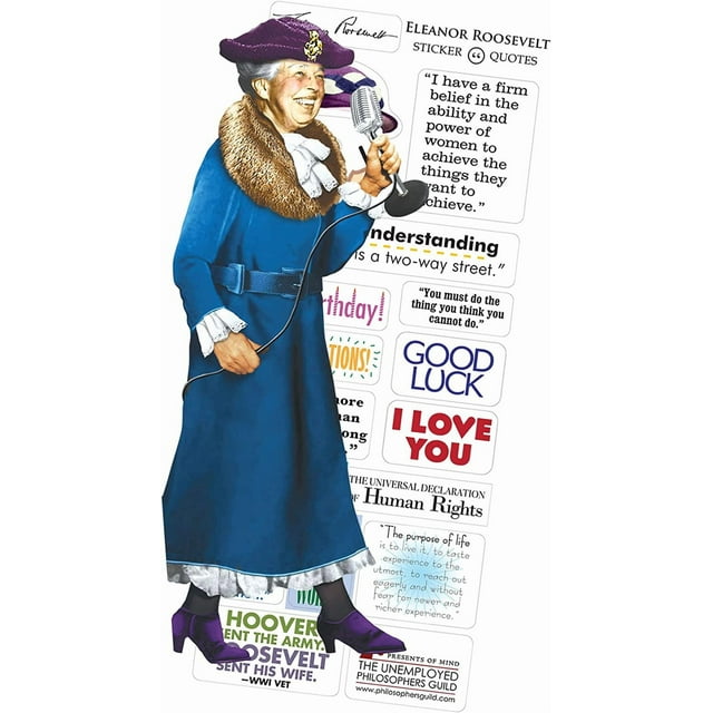 Eleanor Roosevelt Quotable Notable - Greeting Card and Sticker Sheet - Envelope Included
